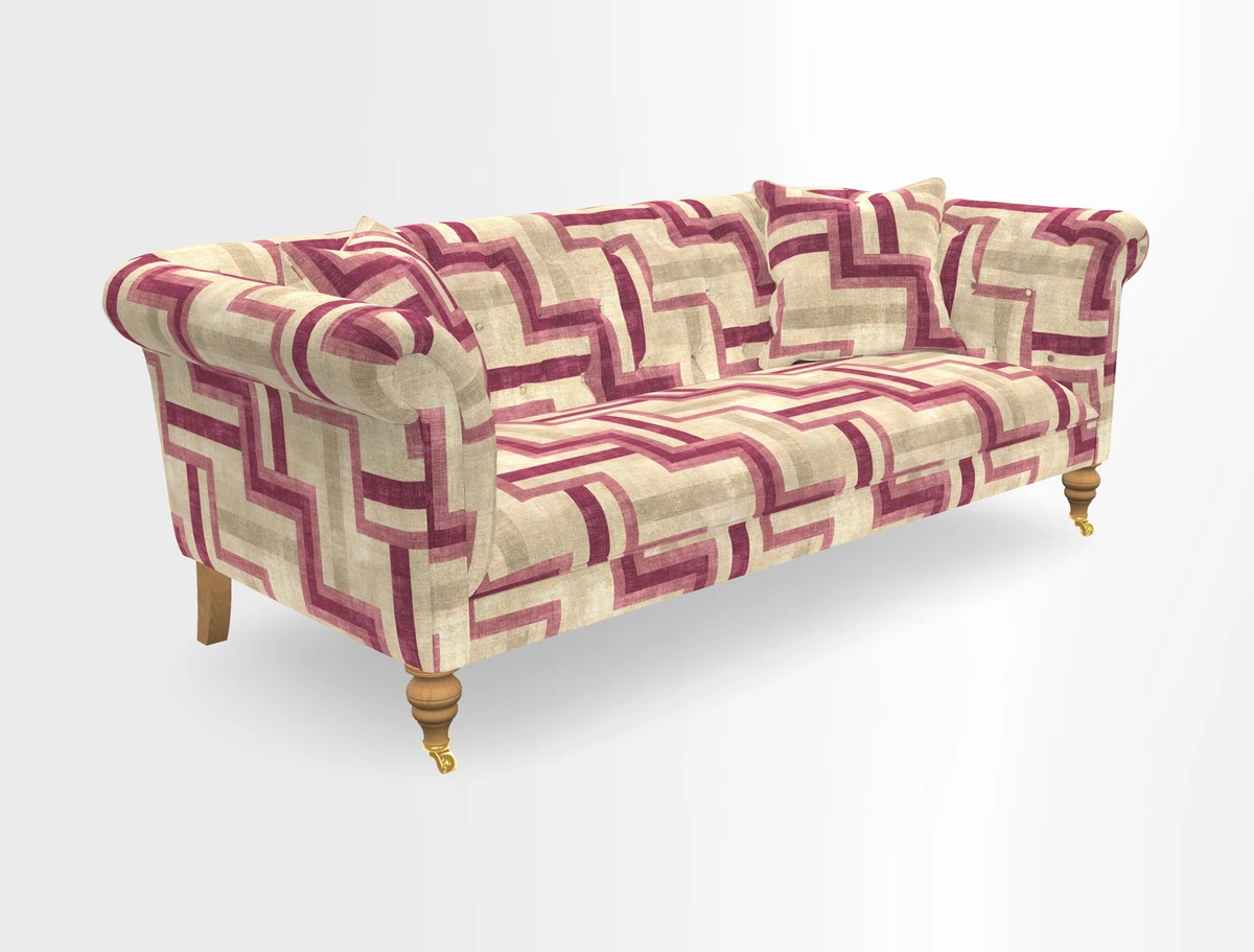 Arncliffe 3 Seater Sofa in Traditional Vintage Velvet Olive