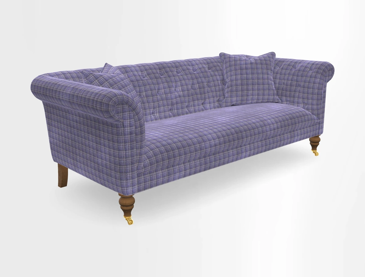 Arncliffe 3 Seater Sofa in Traditional Vintage Velvet Olive