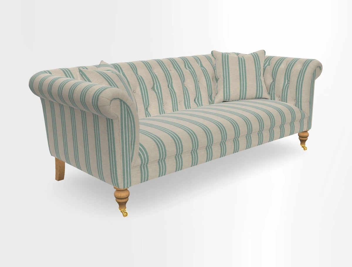 Arncliffe 3 Seater Sofa in Traditional Vintage Velvet Olive