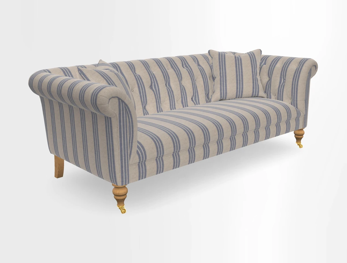 Arncliffe 3 Seater Sofa in Traditional Vintage Velvet Olive