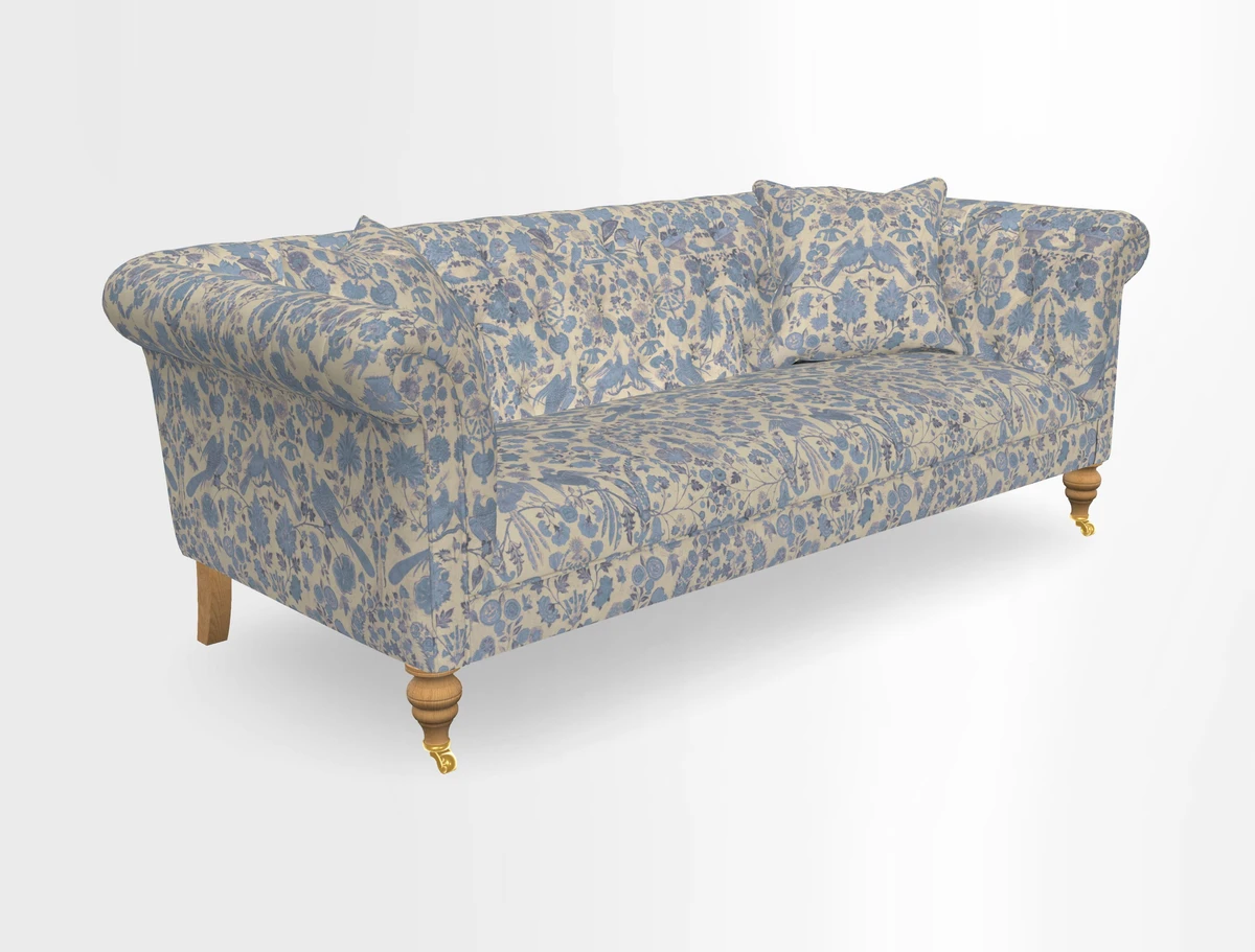 Arncliffe 3 Seater Sofa in Traditional Vintage Velvet Olive