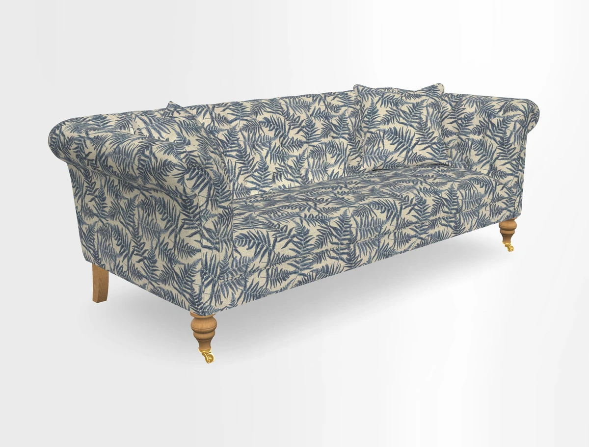 Arncliffe 3 Seater Sofa in Traditional Vintage Velvet Olive