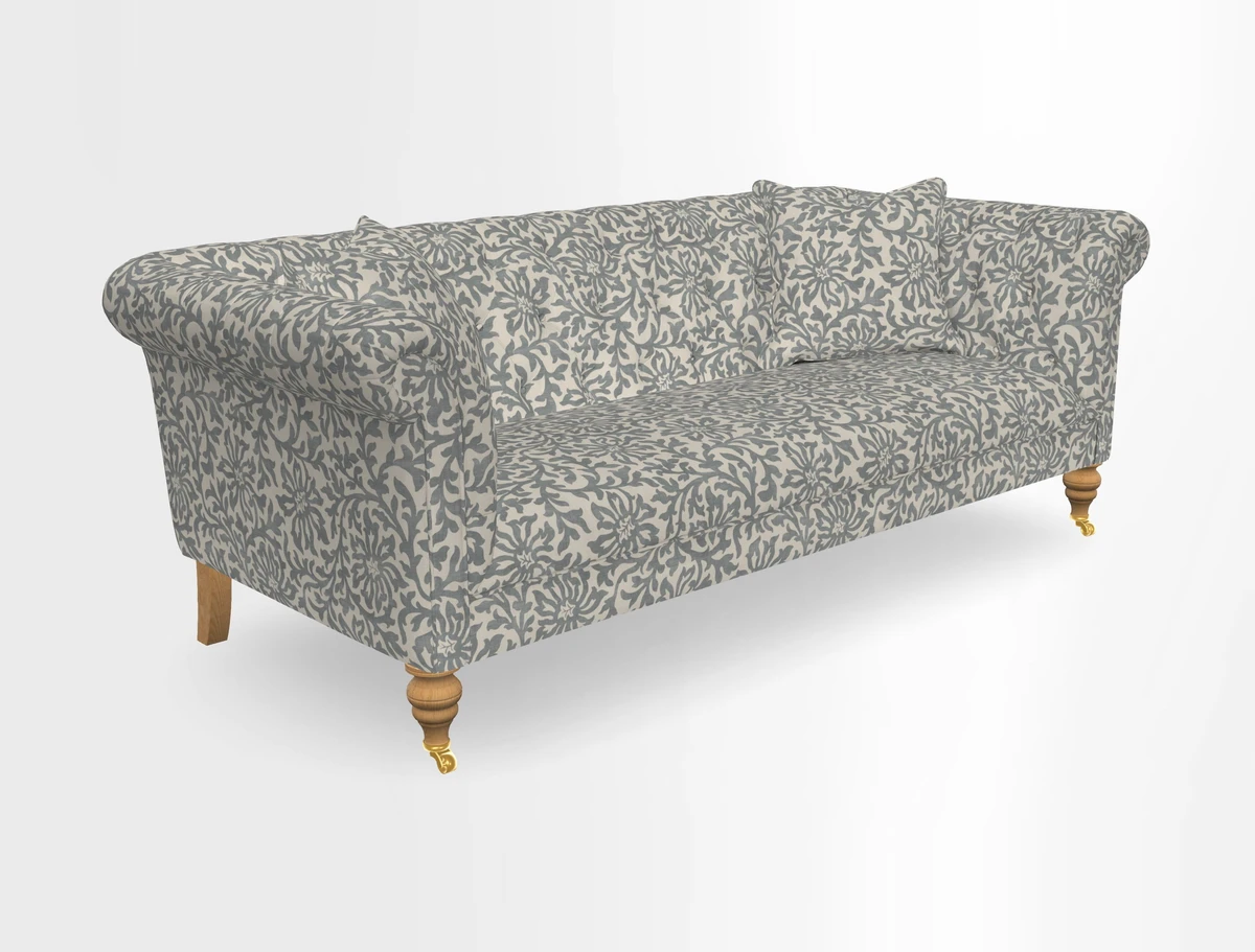 Arncliffe 3 Seater Sofa in Traditional Vintage Velvet Olive