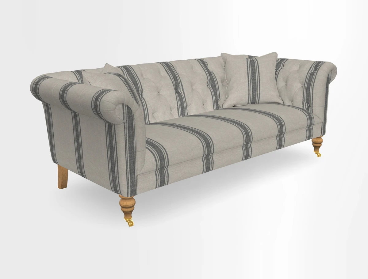 Arncliffe 3 Seater Sofa in Traditional Vintage Velvet Olive