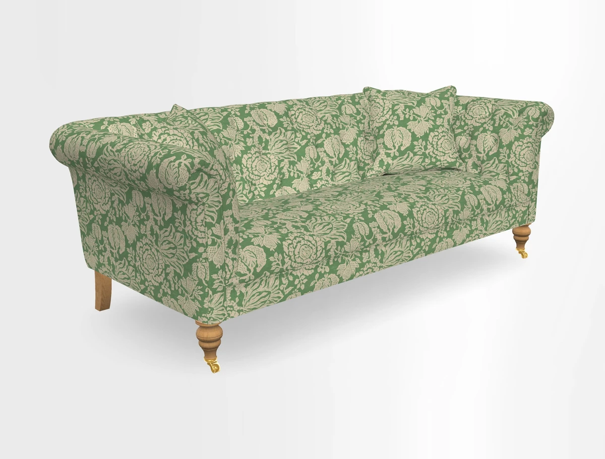Arncliffe 3 Seater Sofa in Traditional Vintage Velvet Olive