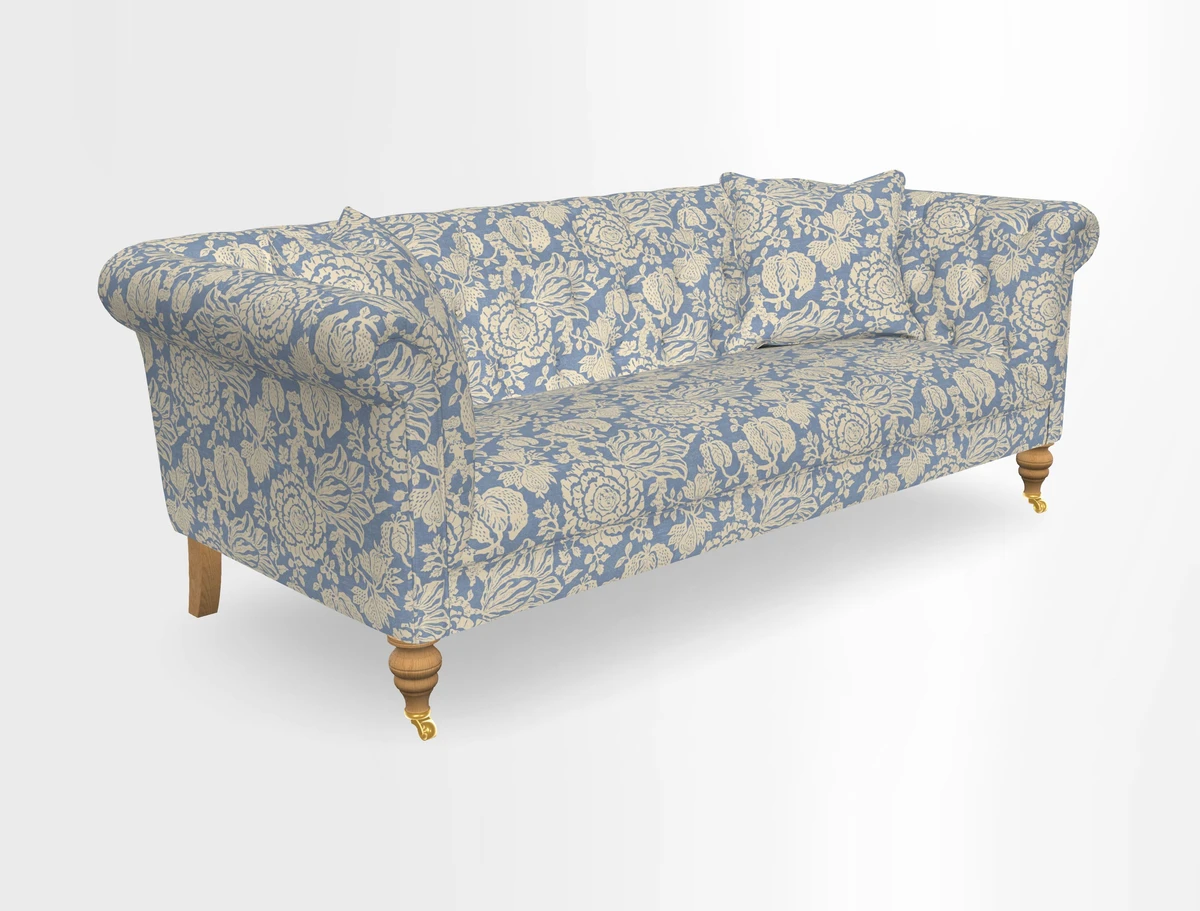 Arncliffe 3 Seater Sofa in Traditional Vintage Velvet Olive