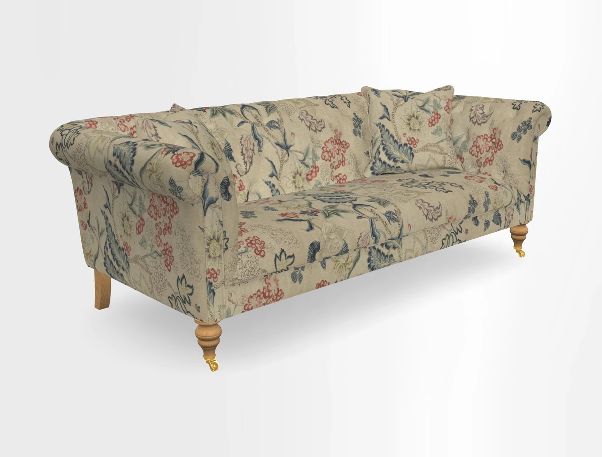 Arncliffe 3 Seater Sofa in Traditional Vintage Velvet Olive