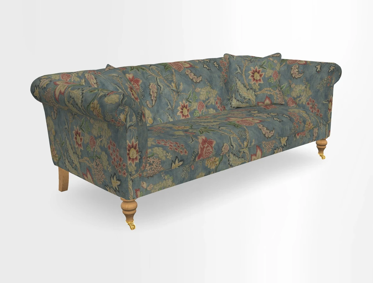 Arncliffe 3 Seater Sofa in Traditional Vintage Velvet Olive