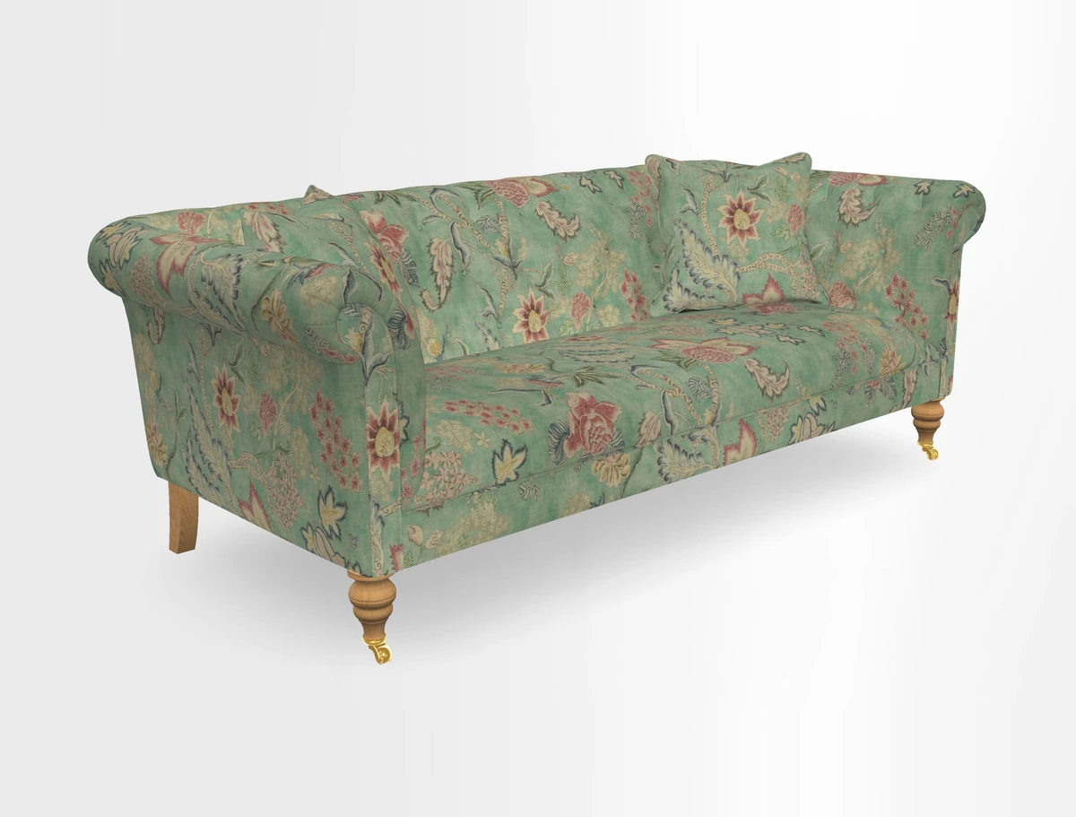 Arncliffe 3 Seater Sofa in Traditional Vintage Velvet Olive