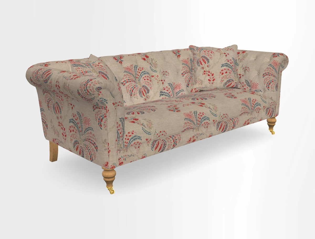 Arncliffe 3 Seater Sofa in Traditional Vintage Velvet Olive