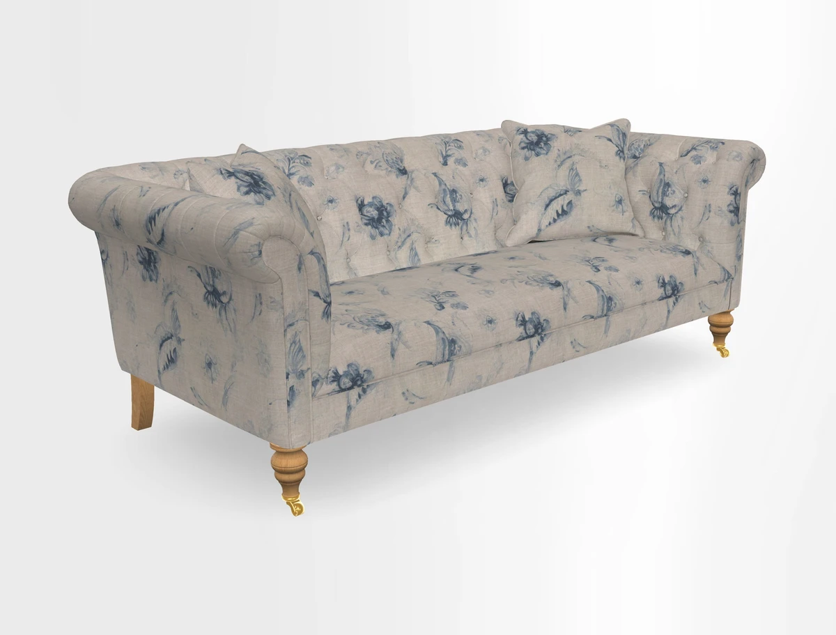 Arncliffe 3 Seater Sofa in Traditional Vintage Velvet Olive