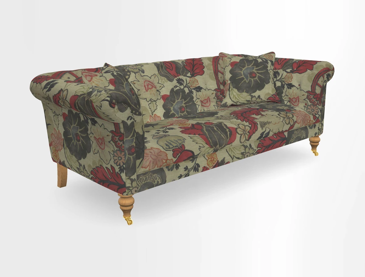 Arncliffe 3 Seater Sofa in Traditional Vintage Velvet Olive