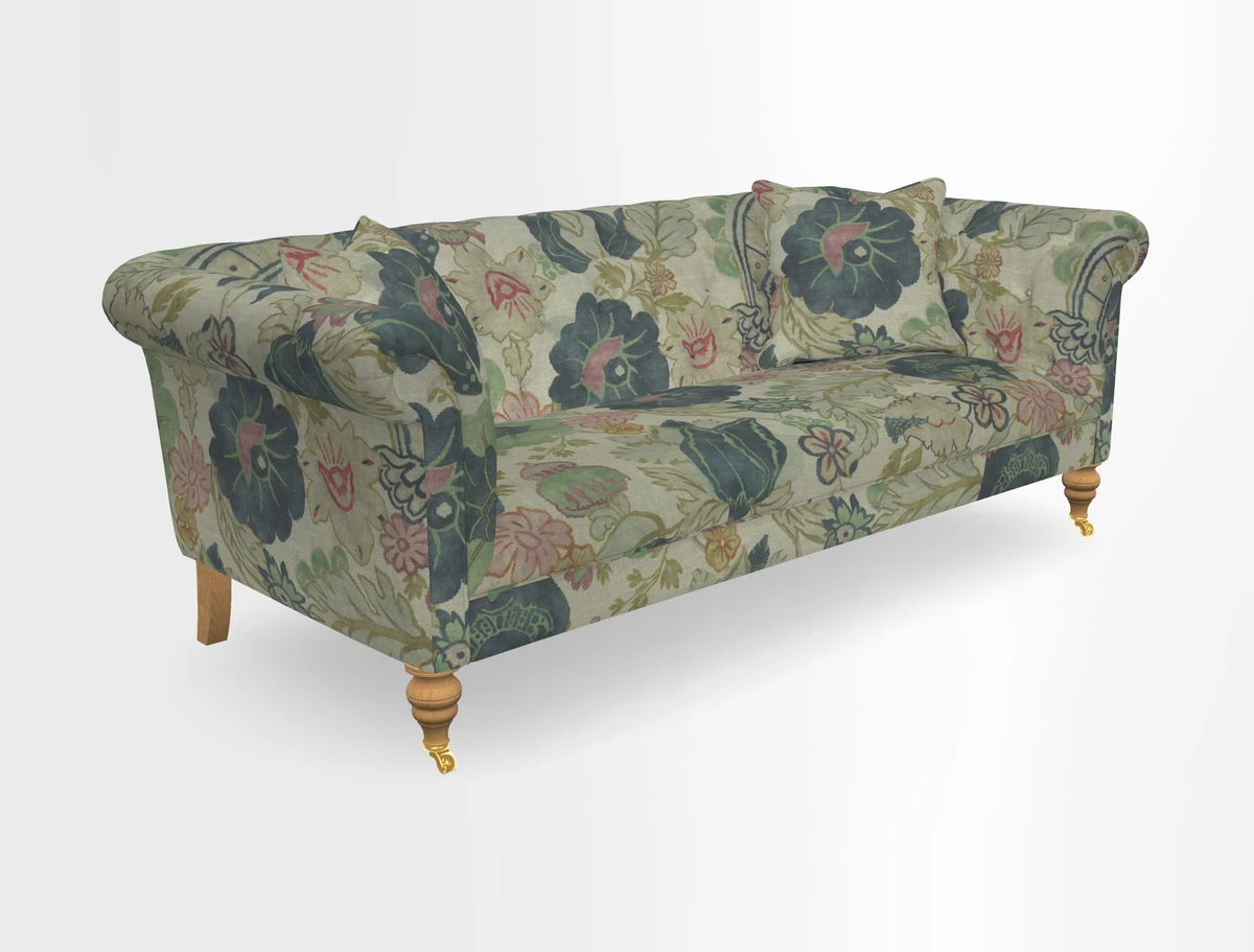 Arncliffe 3 Seater Sofa in Traditional Vintage Velvet Olive