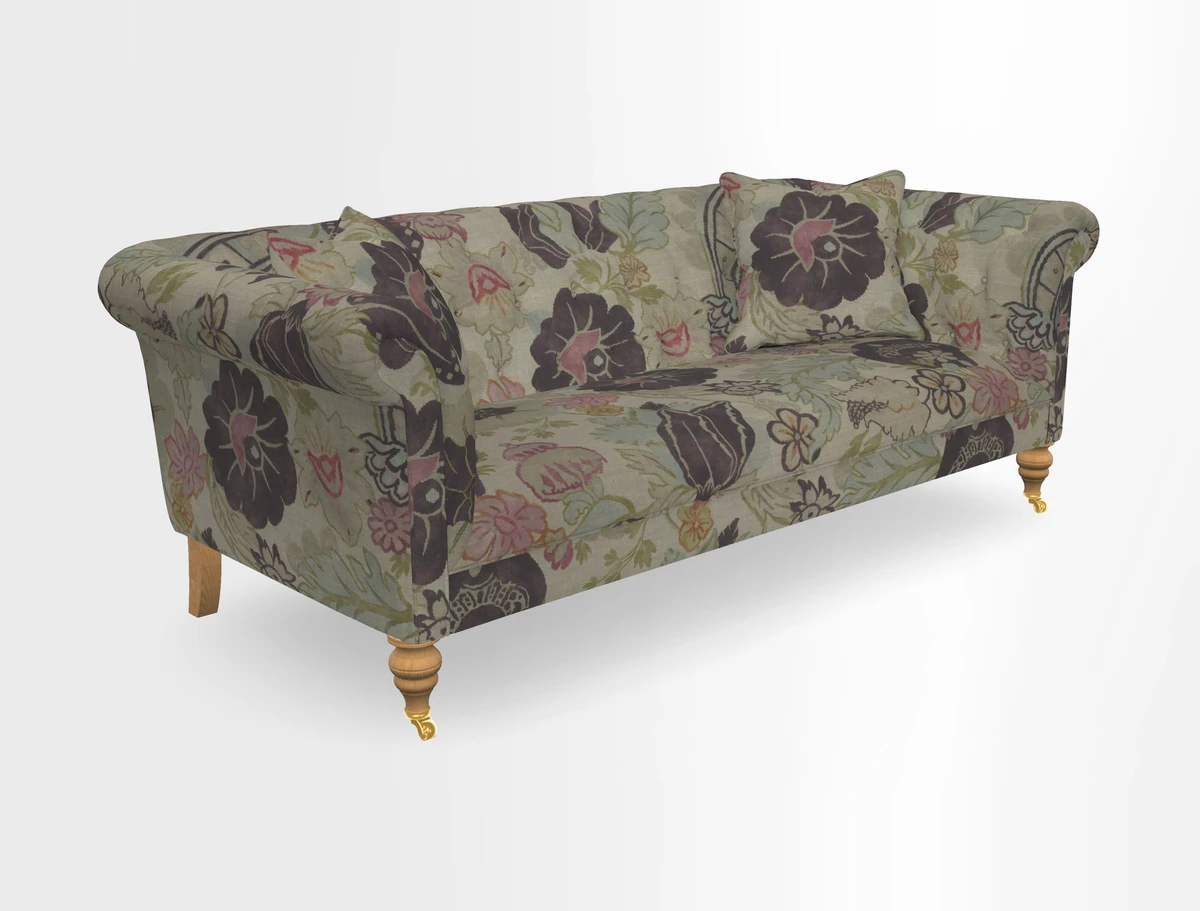 Arncliffe 3 Seater Sofa in Traditional Vintage Velvet Olive
