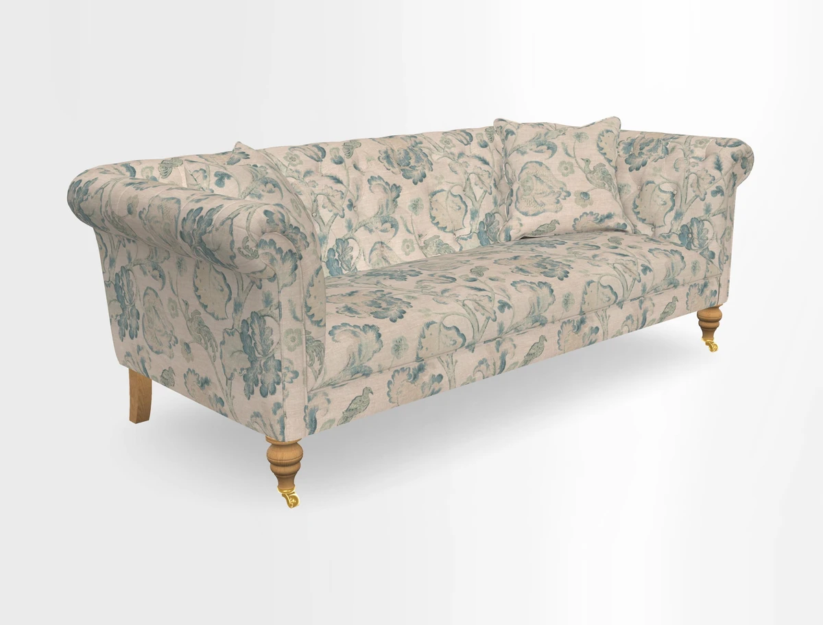 Arncliffe 3 Seater Sofa in Traditional Vintage Velvet Olive