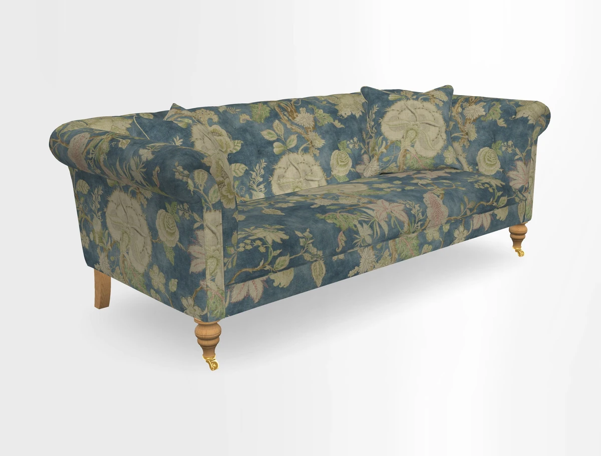 Arncliffe 3 Seater Sofa in Traditional Vintage Velvet Olive