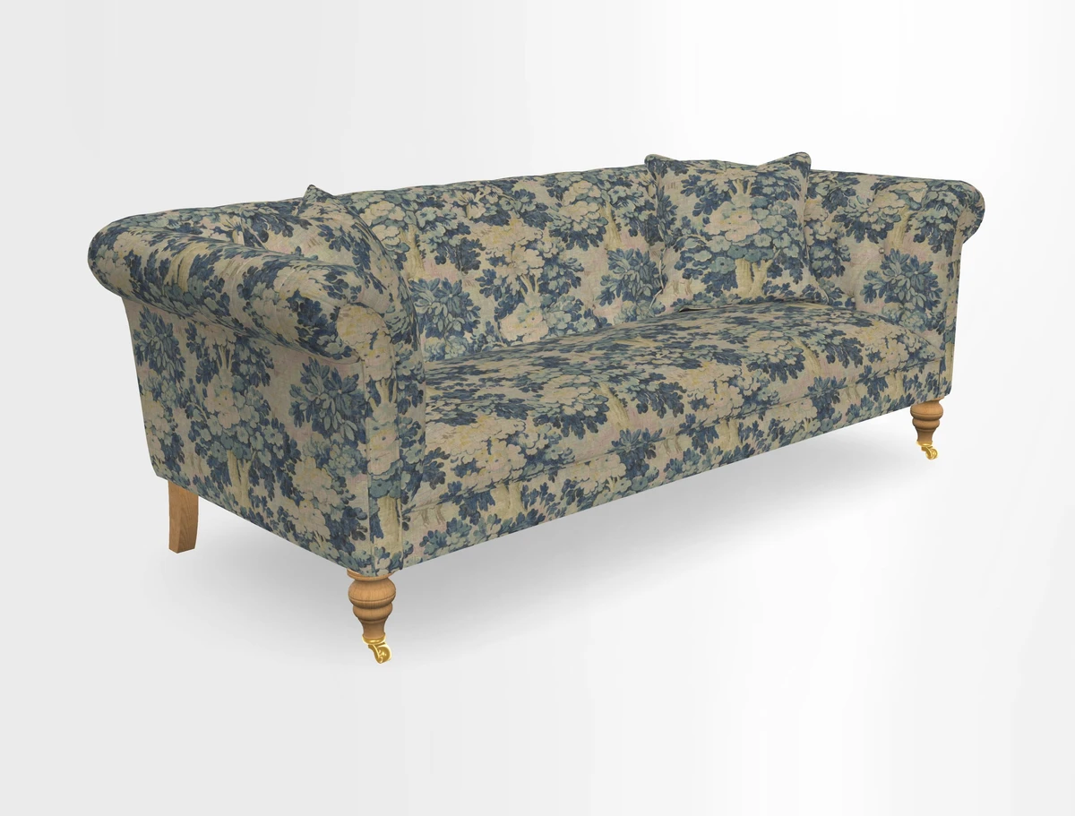 Arncliffe 3 Seater Sofa in Traditional Vintage Velvet Olive