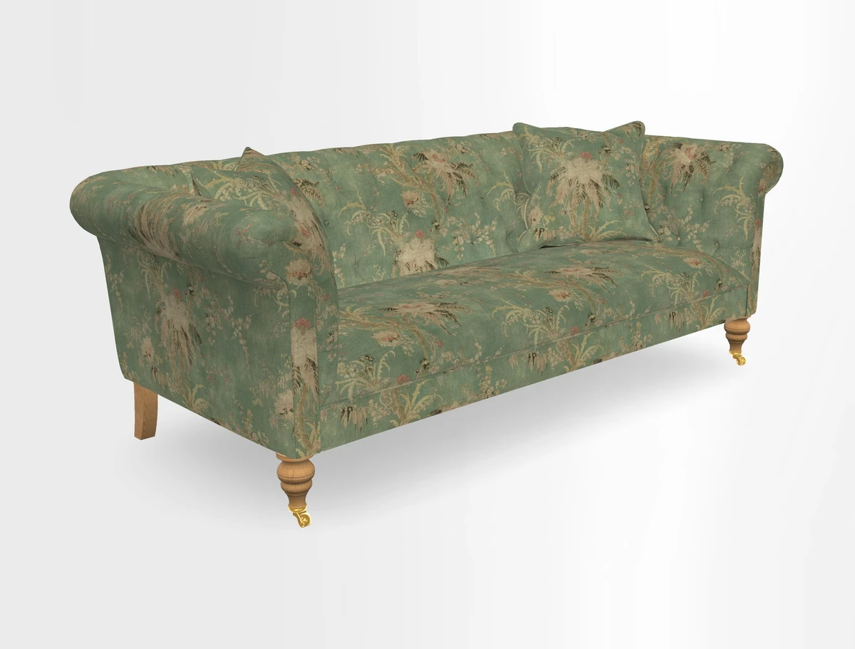 Arncliffe 3 Seater Sofa in Traditional Vintage Velvet Olive
