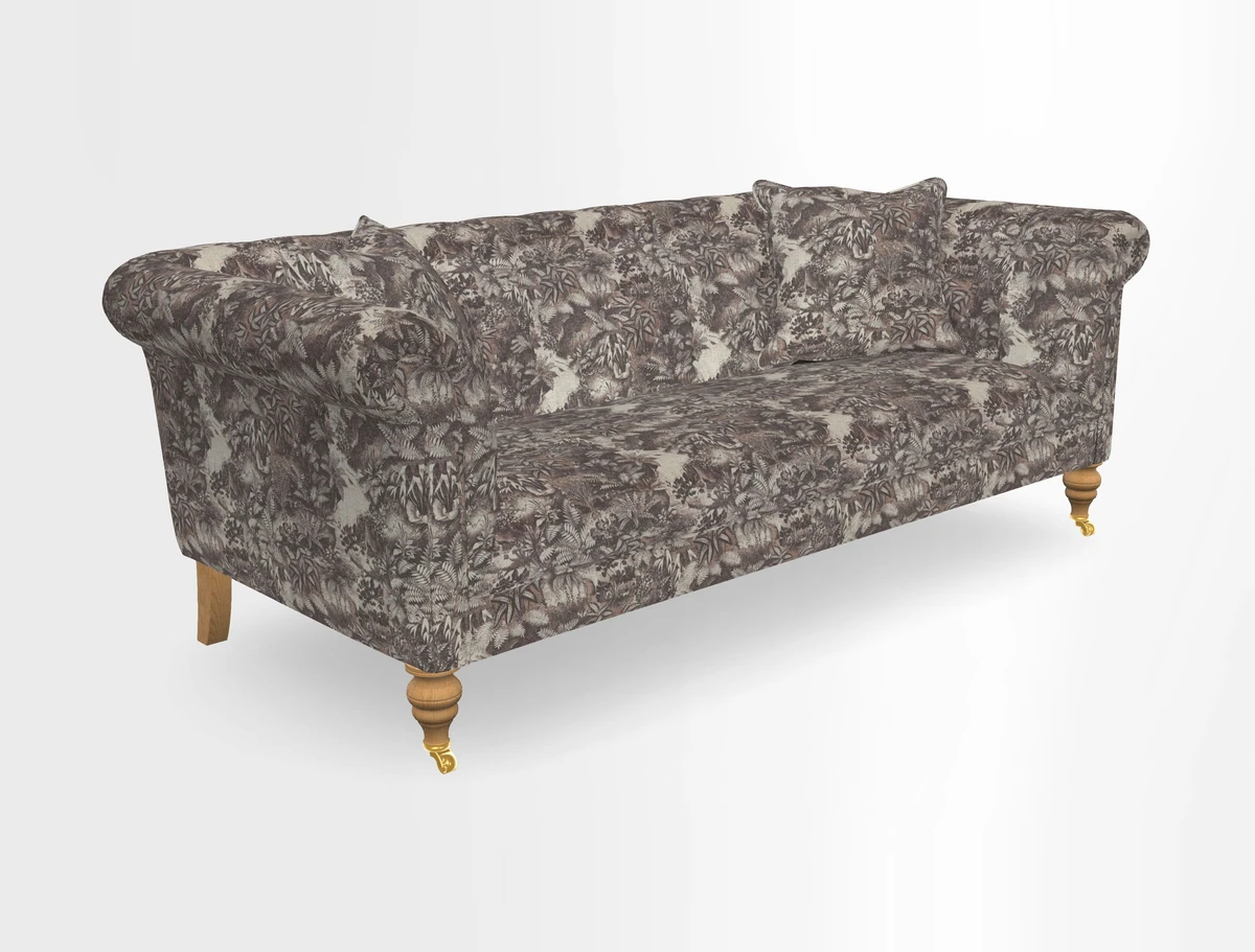 Arncliffe 3 Seater Sofa in Traditional Vintage Velvet Olive