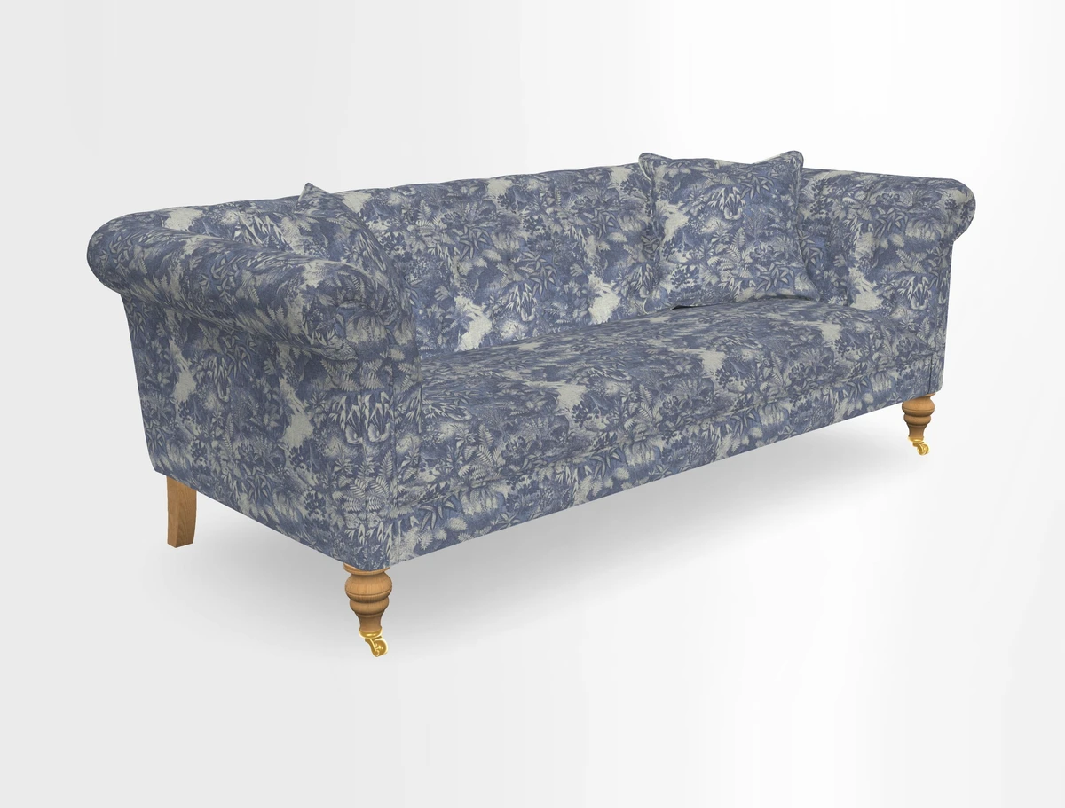 Arncliffe 3 Seater Sofa in Traditional Vintage Velvet Olive
