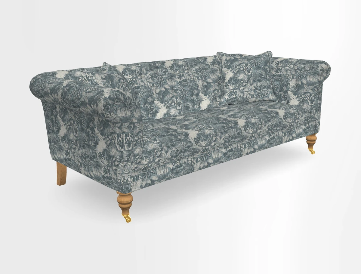 Arncliffe 3 Seater Sofa in Traditional Vintage Velvet Olive