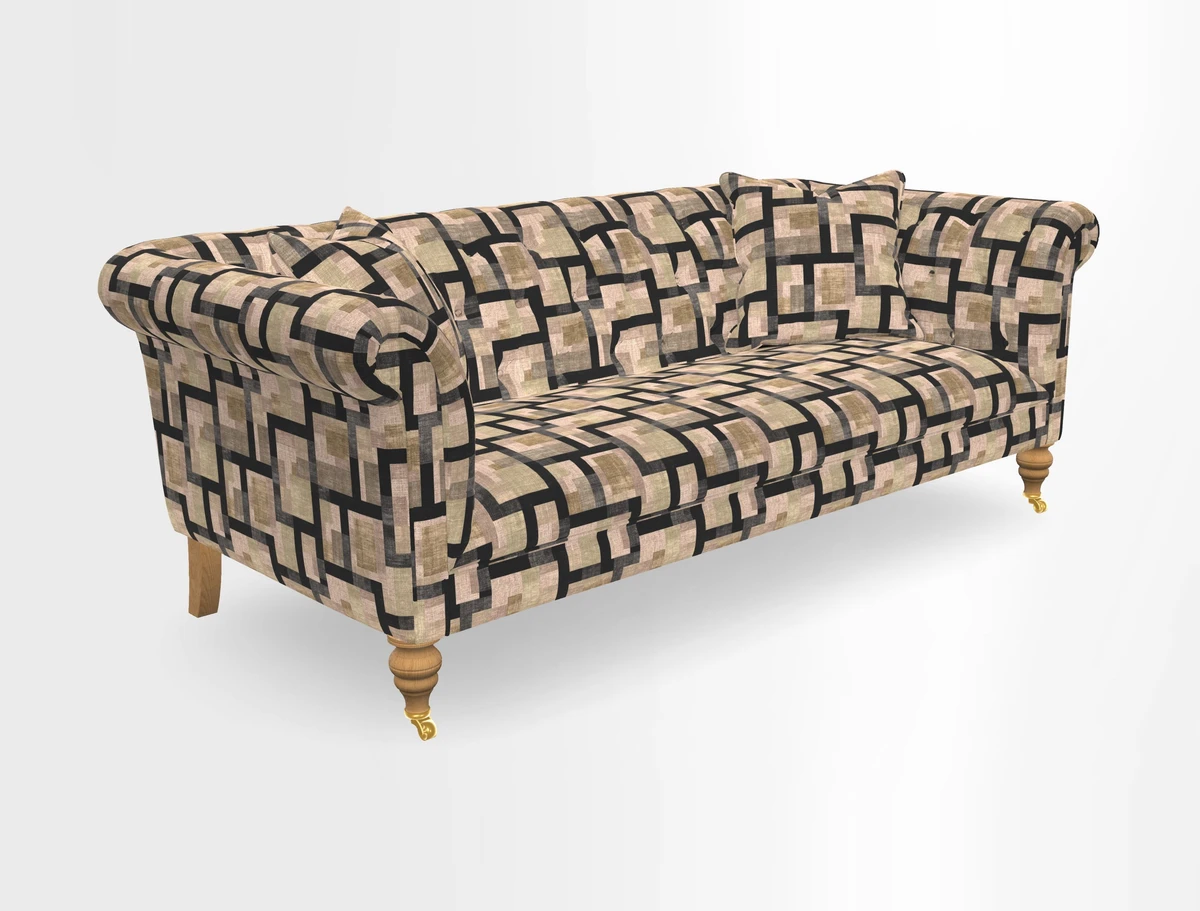 Arncliffe 3 Seater Sofa in Traditional Vintage Velvet Olive