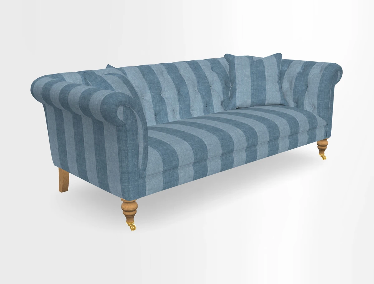 Arncliffe 3 Seater Sofa in Traditional Vintage Velvet Olive