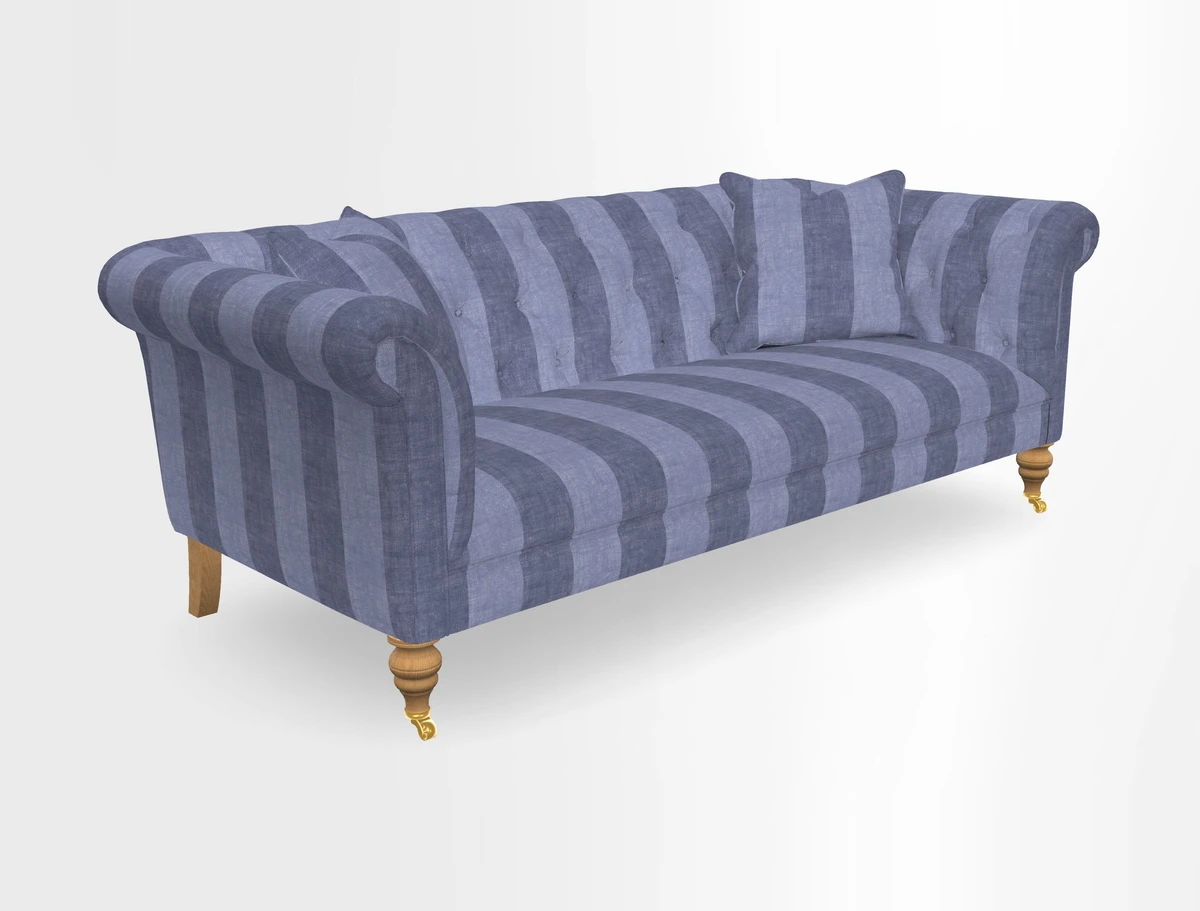 Arncliffe 3 Seater Sofa in Traditional Vintage Velvet Olive