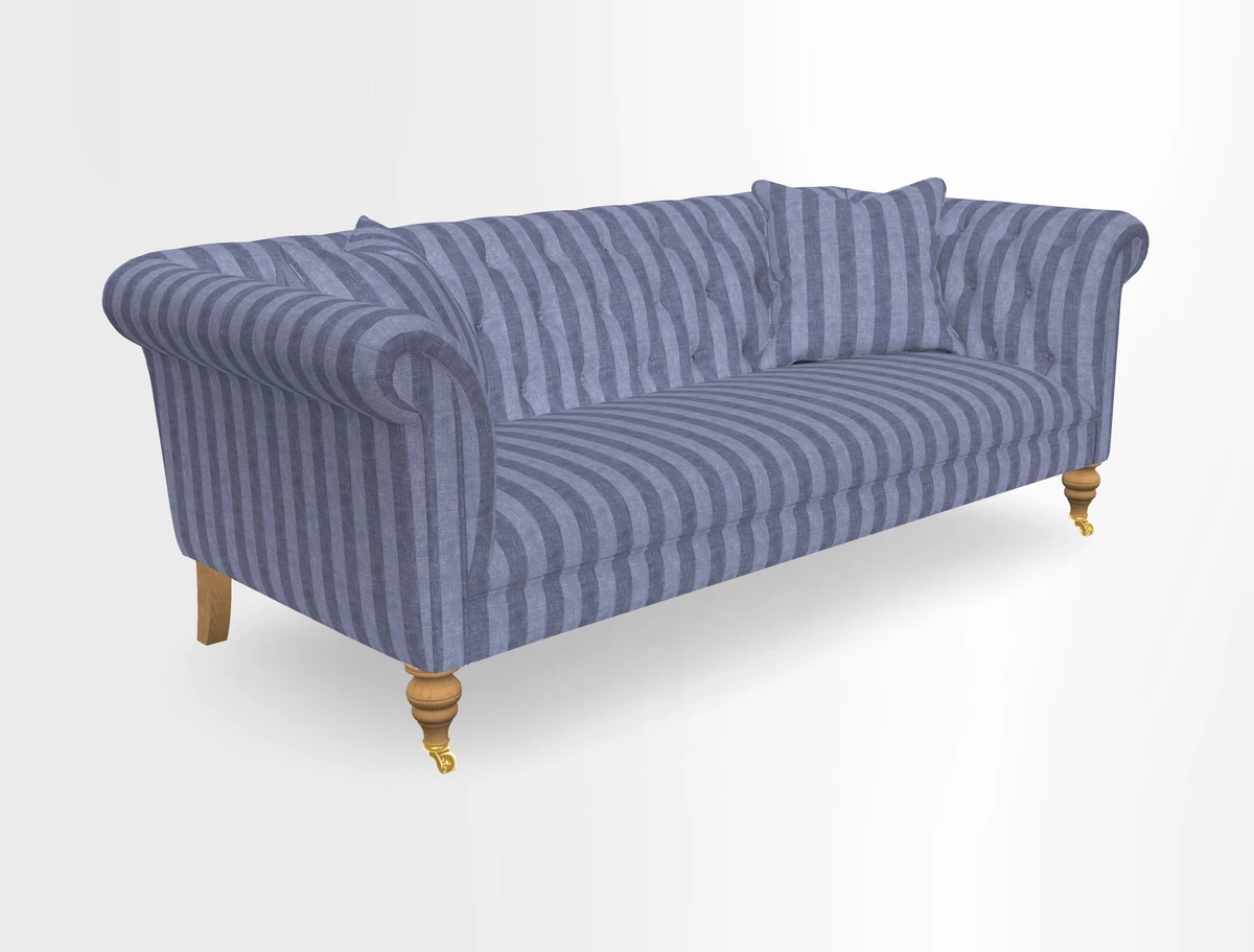 Arncliffe 3 Seater Sofa in Traditional Vintage Velvet Olive