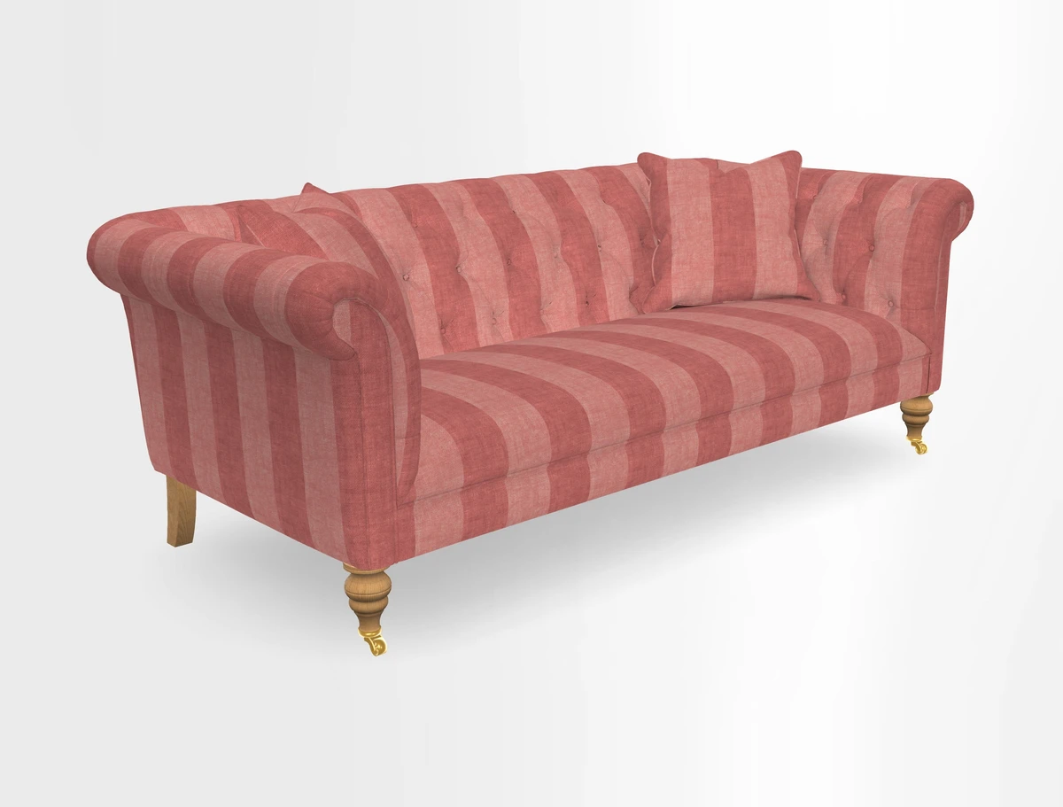 Arncliffe 3 Seater Sofa in Traditional Vintage Velvet Olive