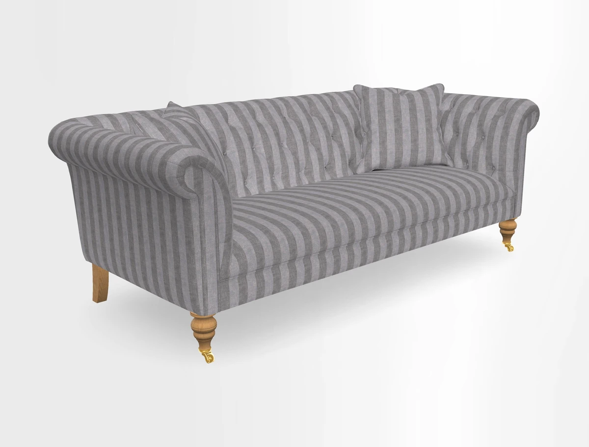 Arncliffe 3 Seater Sofa in Traditional Vintage Velvet Olive