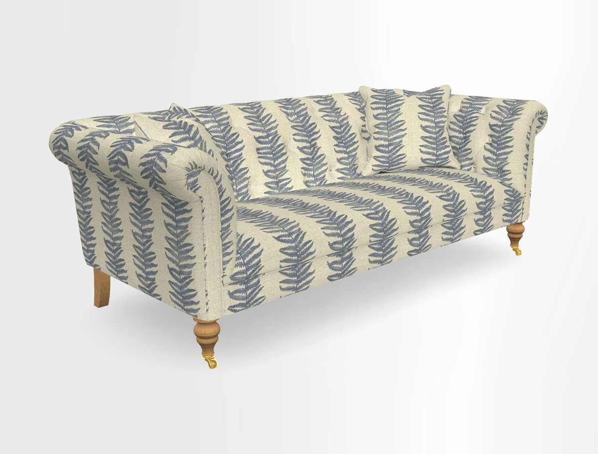 Arncliffe 3 Seater Sofa in Traditional Vintage Velvet Olive