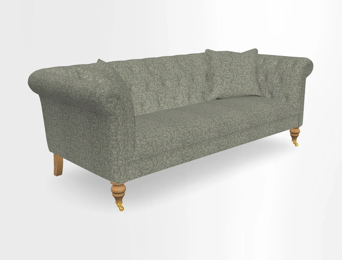 Arncliffe 3 Seater Sofa in Traditional Vintage Velvet Olive
