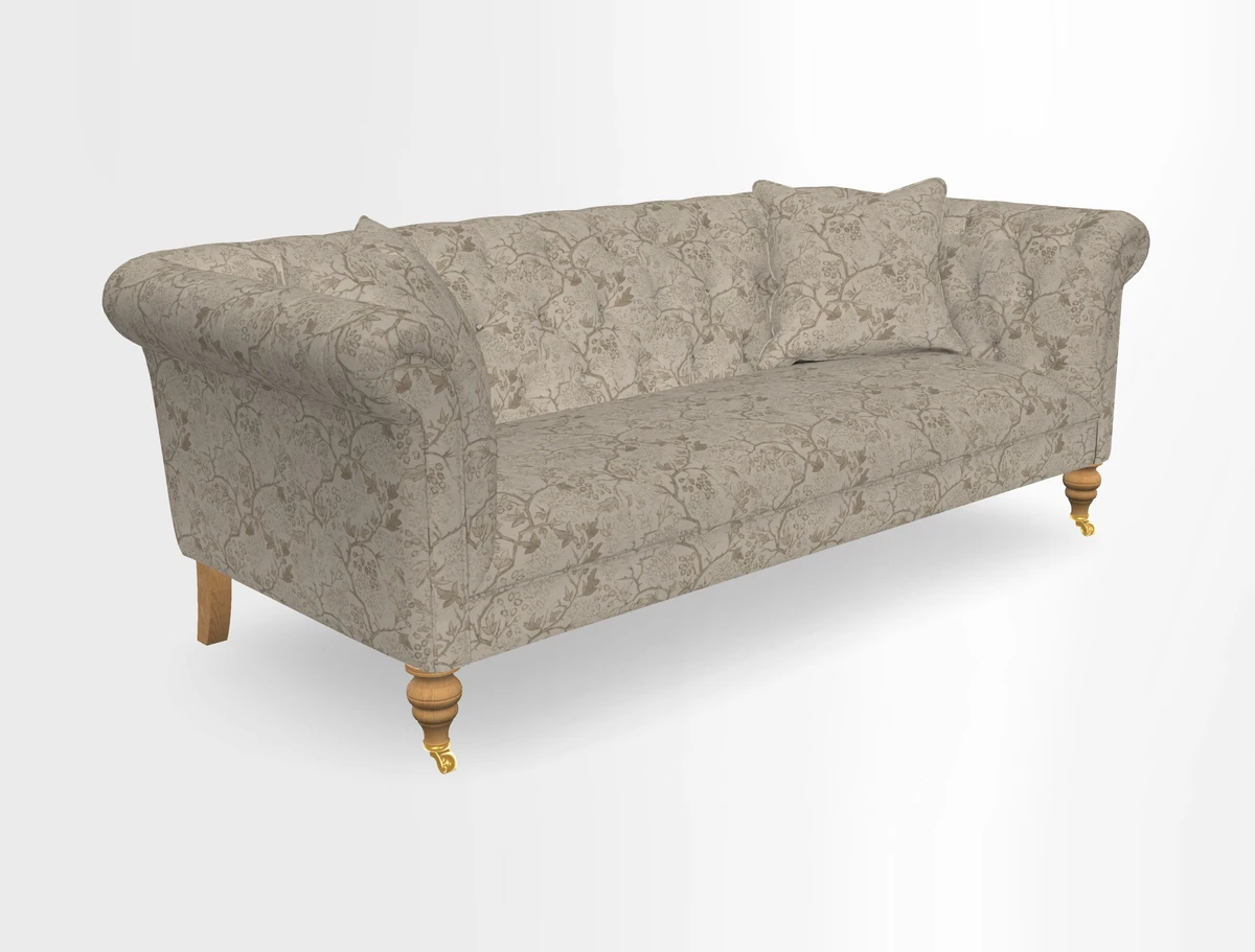 Arncliffe 3 Seater Sofa in Traditional Vintage Velvet Olive