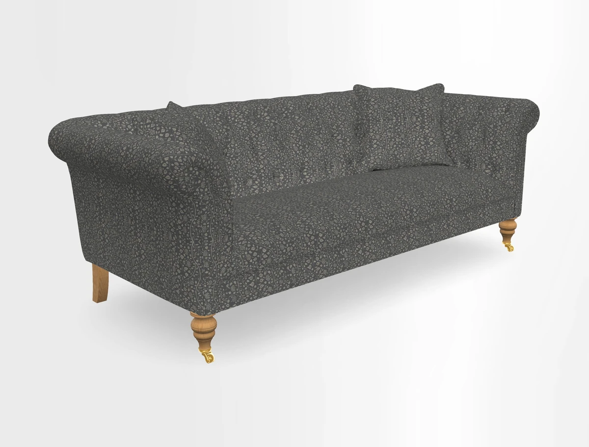 Arncliffe 3 Seater Sofa in Traditional Vintage Velvet Olive