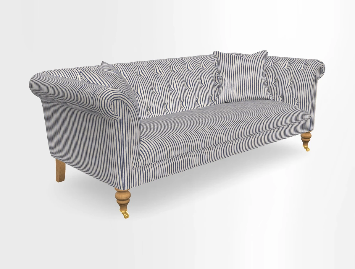 Arncliffe 3 Seater Sofa in Traditional Vintage Velvet Olive