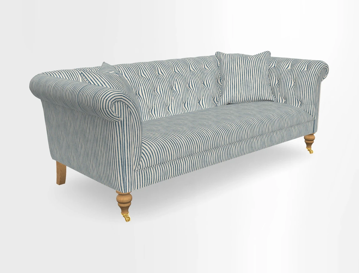 Arncliffe 3 Seater Sofa in Traditional Vintage Velvet Olive