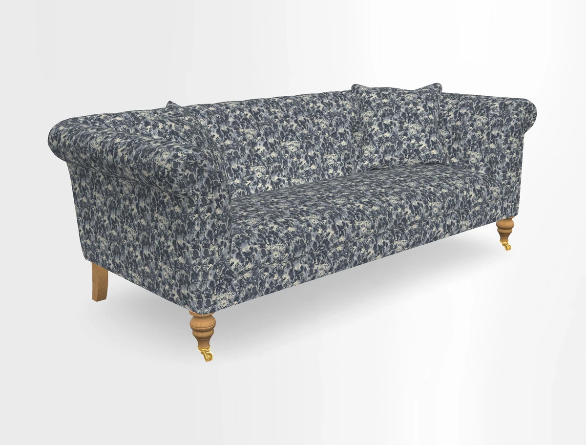 Arncliffe 3 Seater Sofa in Traditional Vintage Velvet Olive