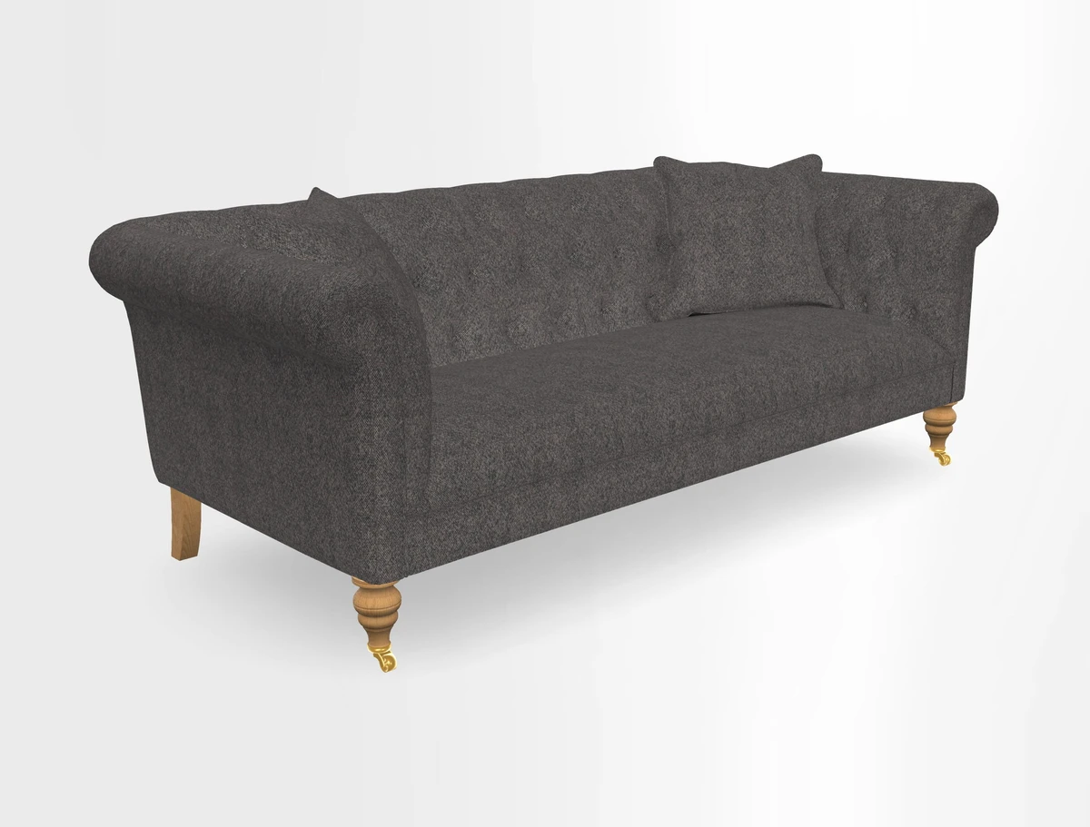 Arncliffe 3 Seater Sofa in Traditional Vintage Velvet Olive