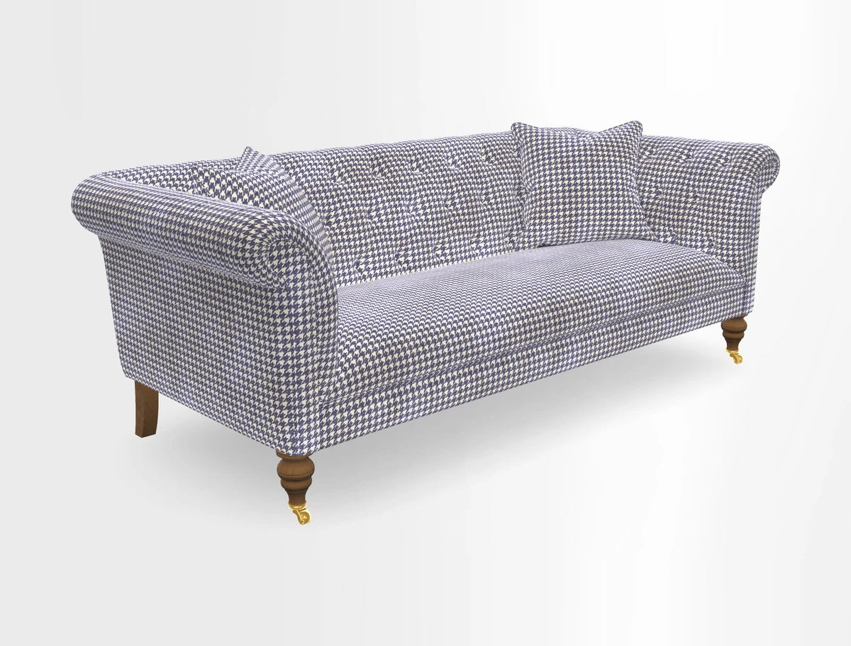 Arncliffe 3 Seater Sofa in Traditional Vintage Velvet Olive