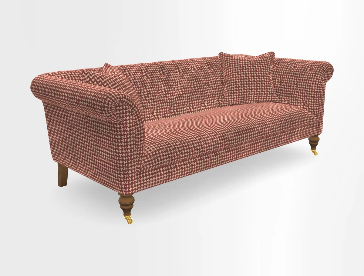 Arncliffe 3 Seater Sofa in Traditional Vintage Velvet Olive