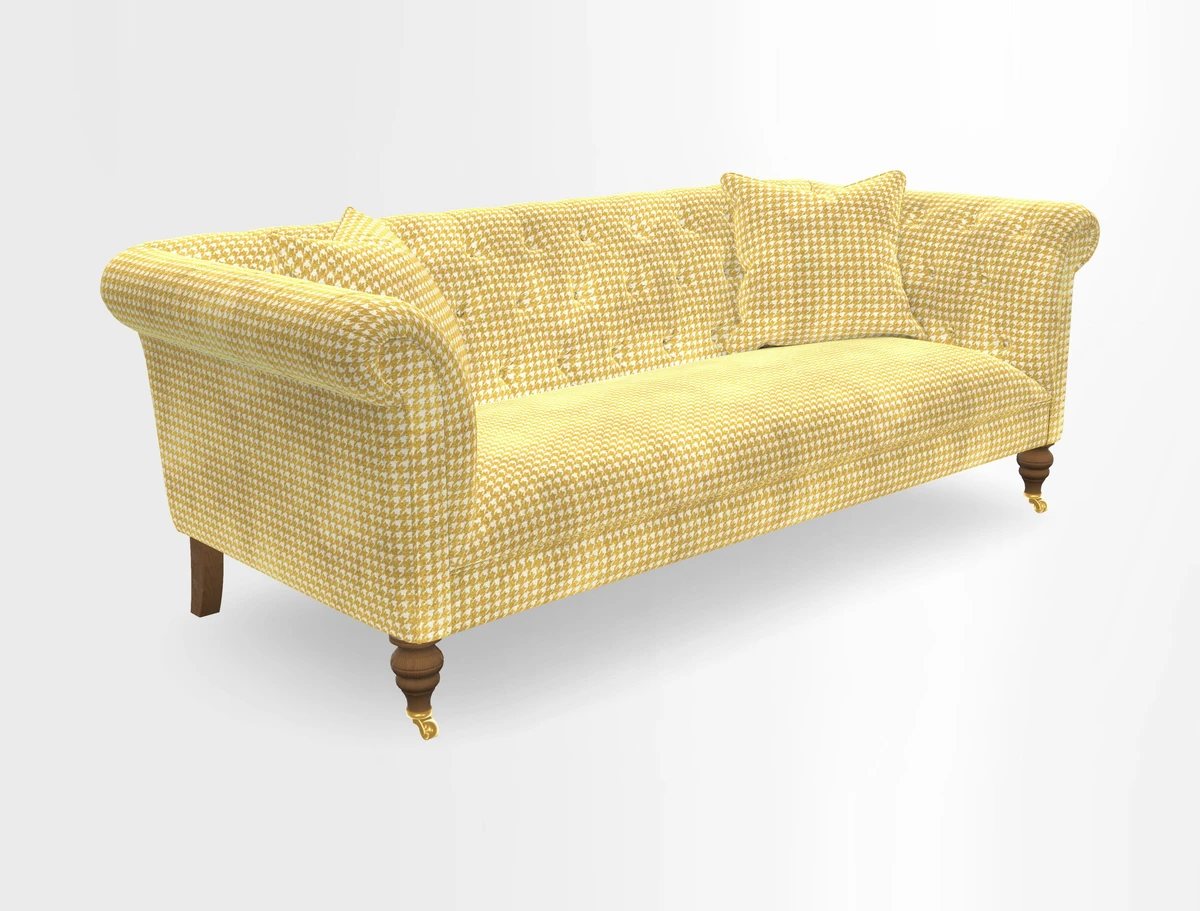 Arncliffe 3 Seater Sofa in Traditional Vintage Velvet Olive