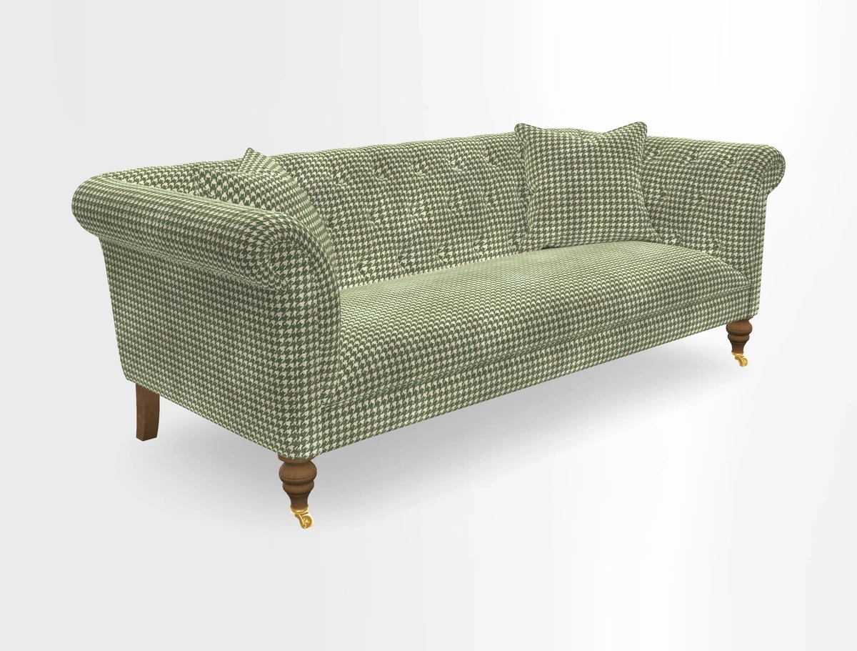 Arncliffe 3 Seater Sofa in Traditional Vintage Velvet Olive
