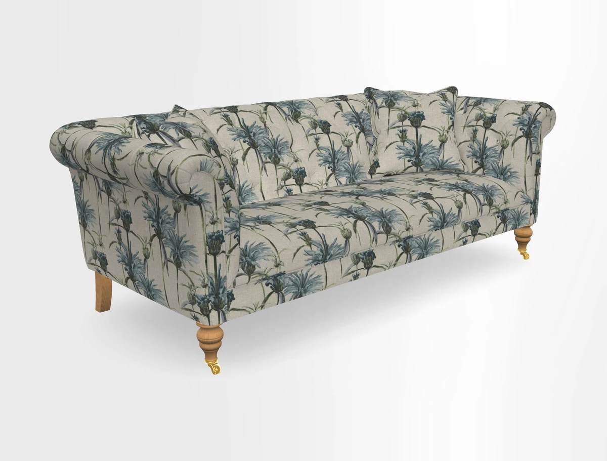 Arncliffe 3 Seater Sofa in Traditional Vintage Velvet Olive