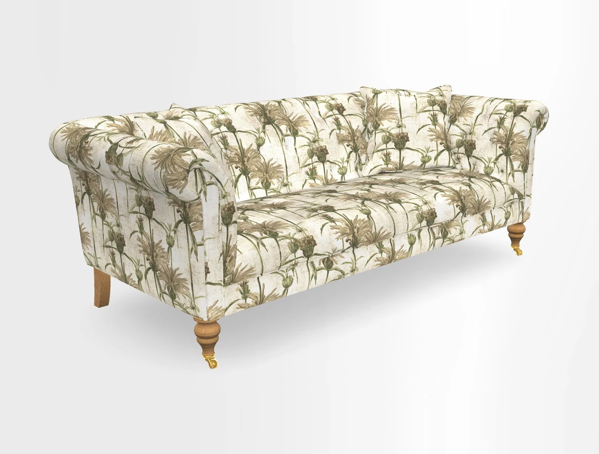 Arncliffe 3 Seater Sofa in Traditional Vintage Velvet Olive