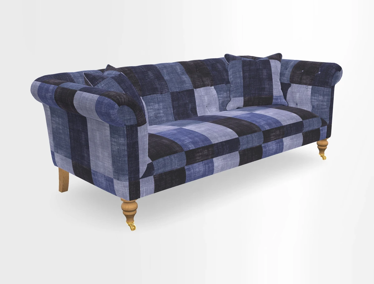 Arncliffe 3 Seater Sofa in Traditional Vintage Velvet Olive