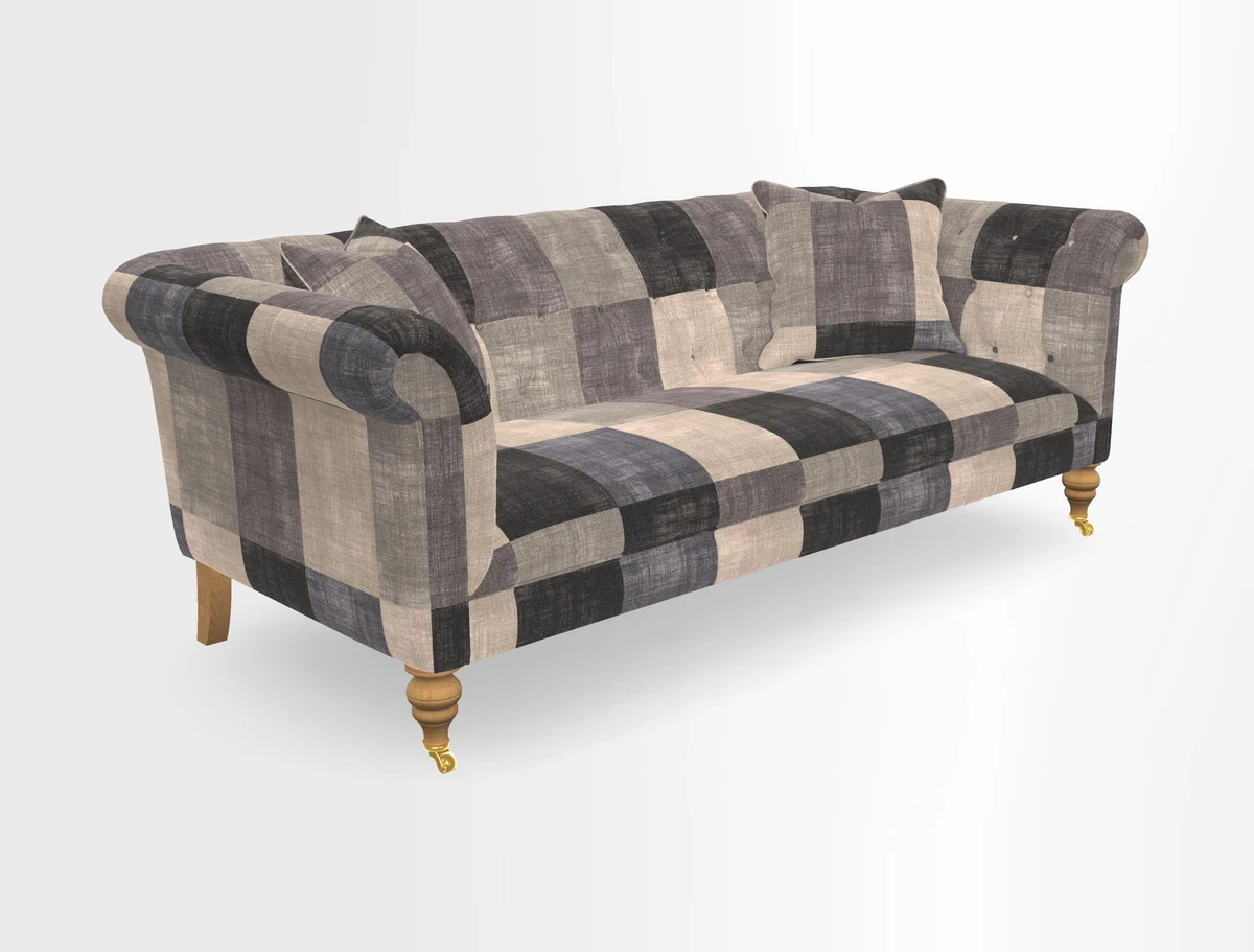 Arncliffe 3 Seater Sofa in Traditional Vintage Velvet Olive