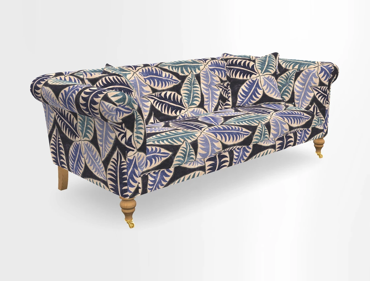 Arncliffe 3 Seater Sofa in Traditional Vintage Velvet Olive