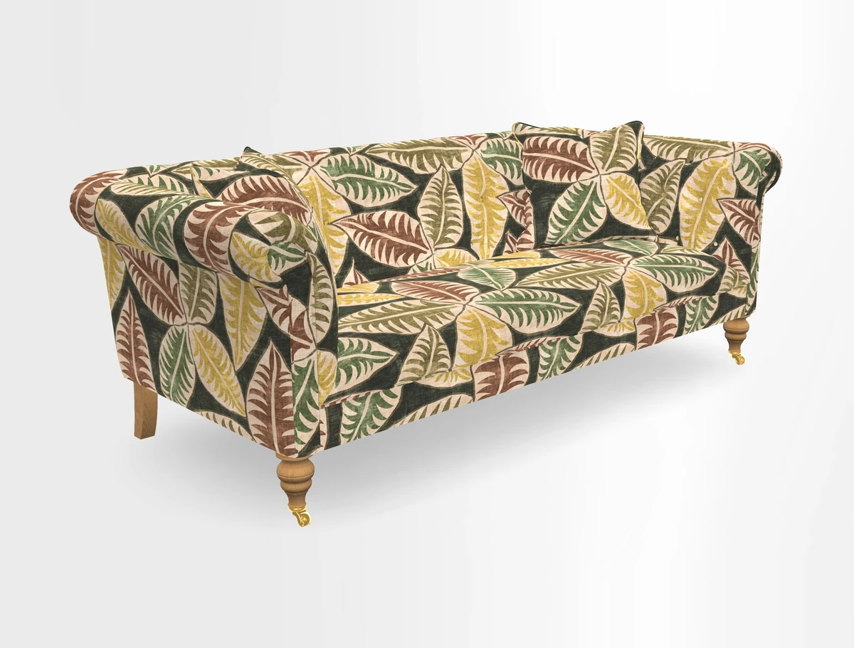 Arncliffe 3 Seater Sofa in Traditional Vintage Velvet Olive