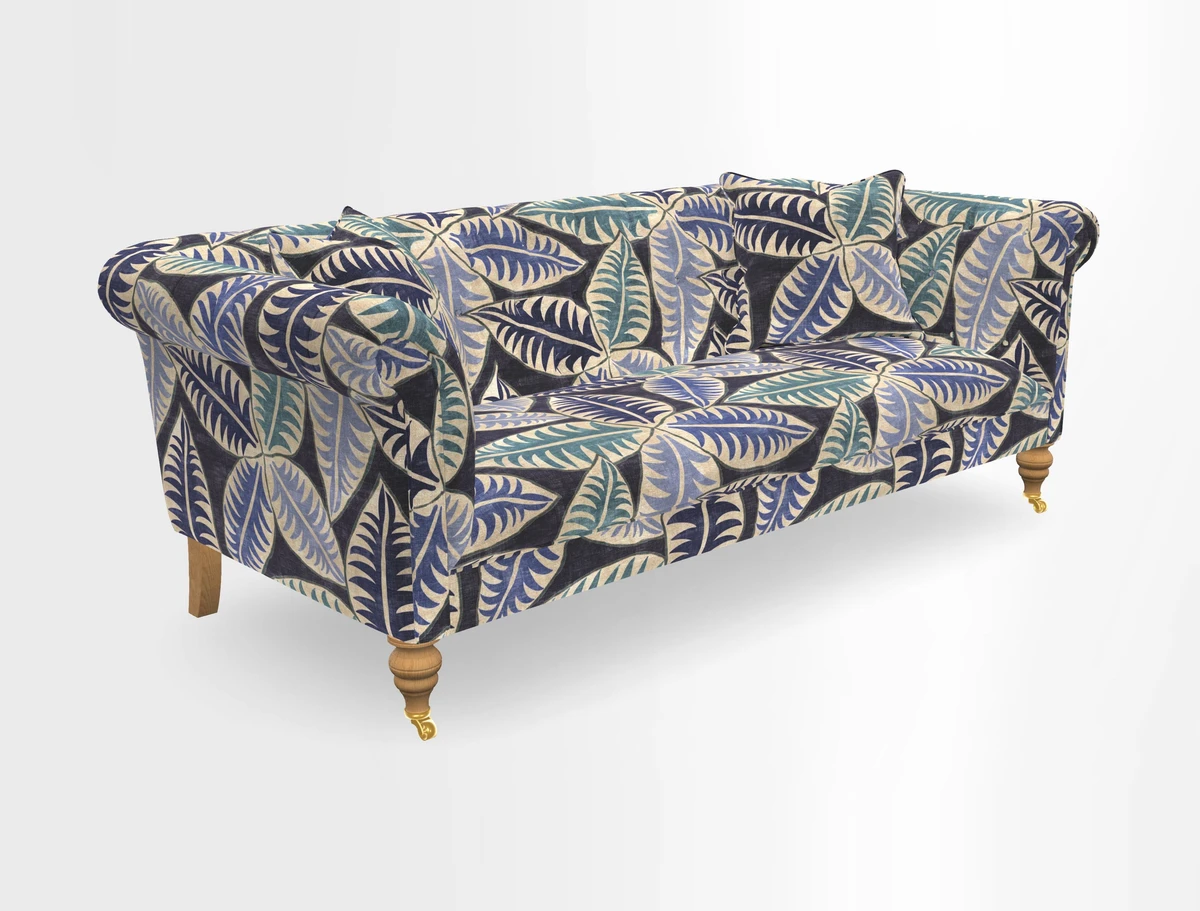 Arncliffe 3 Seater Sofa in Traditional Vintage Velvet Olive